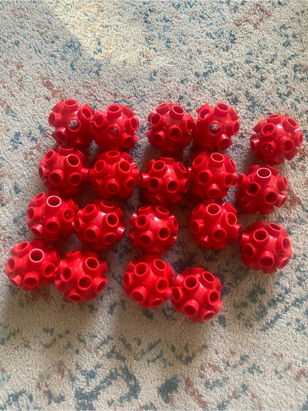 Lakeshore Learn & Play Kids Ultimate Fort Builder - Lot of 19 Red Connectors